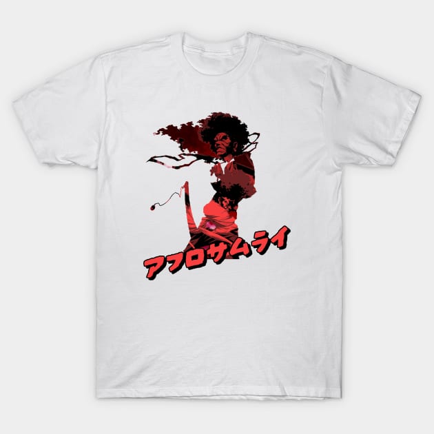 Afro Samurai - double exposure T-Shirt by HANASUISI